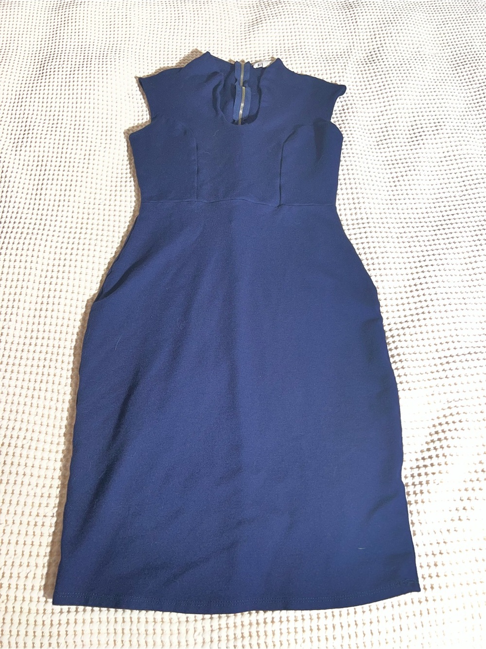 Rolla Coster Navy Cap-Sleeve Sheath Dress